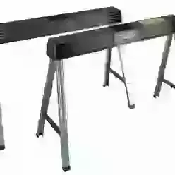 Folding Metal Leg Saw Horse Twin Pack